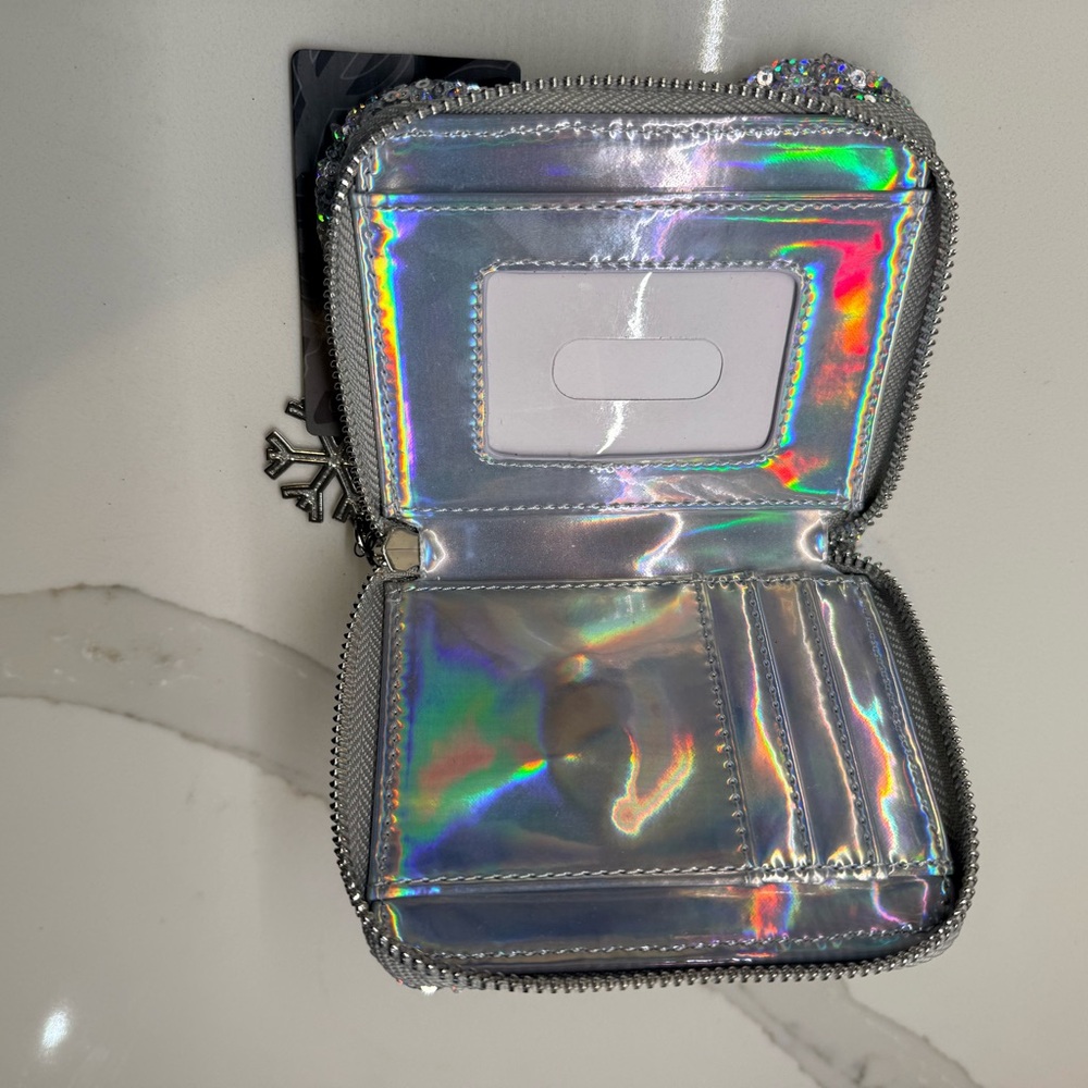 Disney Glittering Silver Sequin Wallet - Picture 3 of 3